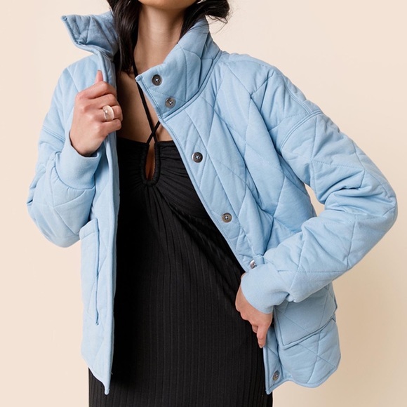 Blue Quilted Jacket - Picture 1 of 8